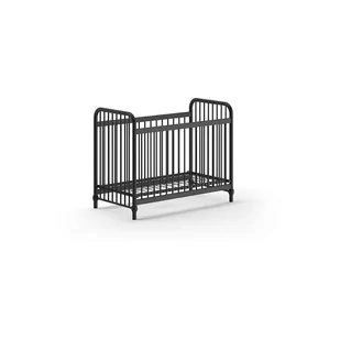 Czarne metalowe łóżeczko 60x120 cm BRONXX – Vipack - Łóżeczka i kojce - miniaturka - grafika 1