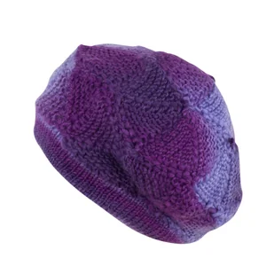 Beret Kolorowa wełna [HANDMADE] - Czapki damskie - miniaturka - grafika 2