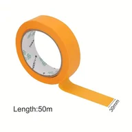 Inne - TEMU 10 Sztuk Złotej Taśmy, 30 Mm X 50 M, Taśma Do Malowania Bez Resztek, Usuwana Taśma Maskująca, Taśma Do Malowania Z Krepu. - miniaturka - grafika 1