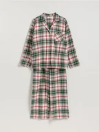 Moda i Uroda OUTLET - Reserved - Flanelowa piżama w kratkę - zielony - miniaturka - grafika 1