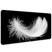 Podkładki na biurko - Podkładka na biurko Białe pióro 100x50 cm - miniaturka - grafika 1
