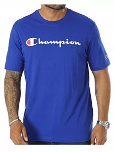 KOSZULKA męska CHAMPION 220256-BS008 t-shirt bawełniany niebieski S - Koszulki męskie - miniaturka - grafika 1