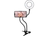 Selfie stick - Uchwyt z lampą LED Ring SBS Live Stream Pro TESELFIESPOTRING Czarno-biały - miniaturka - grafika 1