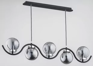 Alfa sosnowscy Nowoczesna lampa wisząca KORDA CHROM OP. 5 PŁ 62153 - Lampy sufitowe - miniaturka - grafika 1