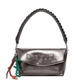 Torebki damskie - Torebka Desigual Half Logo Trokel 25WAXPAQ Brązowy - miniaturka - grafika 1