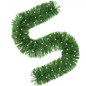 Oświetlenie świąteczne - Girlanda choinkowa 400 cm z lampkami 50 LED biały ciepły łańcuch, choinkowy, zielony - miniaturka - grafika 1