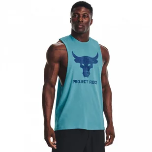 Męski top treningowy Under Armour Project Rock BRAHMA BULL TANK - niebieski - UNDER ARMOUR - Koszulki sportowe męskie - miniaturka - grafika 1