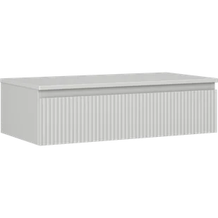 Mexen Rivel szafka łazienkowa podumywalkowa 90 cm z blatem, 1 szuflada, ryflowana , szara mat - 91A20-09023-1-BFC62 - Szafki łazienkowe - miniaturka - grafika 1