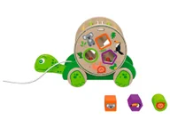 Zabawki kreatywne - Playtive Drewniana zabawka edukacyjna motoryczna (Żółw do ciągnięcia) - miniaturka - grafika 1
