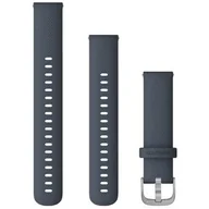 Akcesoria do smartwatchy - Garmin Silikonowy pasek Vivoactive 4s, Vivomove 3s, Venu 2s (18mm) - granatowy ze srebrnym zapięciem [010-12924-30] 010-12924-30 - miniaturka - grafika 1