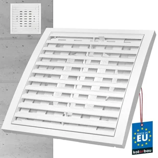 Kratka wentylacyjna 200x200mm zamykana z siatką biała osłona plastikowa pcv - KOTARBAU - Kratki wentylacyjne Kratka wentylacyjna 200x200mm zamykana z siatką biała osłona plastikowa pcv - KOTARBAU - Kratki wentylacyjne - miniaturka - grafika 1