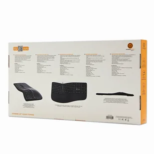 Powerton LANA, Klawiatura ergonomiczna CZ/SK, przewodowa (USB), czarna  WPK500E CZ/SK - Klawiatury - miniaturka - grafika 10