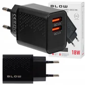 Ładowarki do telefonów - SZYBKA ŁADOWARKA SIECIOWA GNIAZDO 2x USB QC 3.0 PD 18W UNIWERSALNA - miniaturka - grafika 1