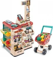 Zabawy w naśladowanie dorosłych - Woopie Sklep Supermarket z Wózkiem Sklepowym Waga Kasa Skaner + 48 Akc. - miniaturka - grafika 1