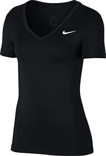 Nike Damska koszulka W NK SS VCTY, czarna (Black/White/010), 2XL - Koszulki i topy damskie - miniaturka - grafika 1