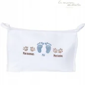 Torby i organizery dla mam - Kosmetyczka Stópki błękitna Poyet - miniaturka - grafika 1