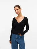 Swetry damskie - ONLY Kardigan w kolorze czarnym - miniaturka - grafika 1