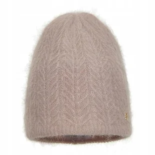 Czapka zimowa damska z angory JESSY Cappuccino - Czapki damskie - miniaturka - grafika 1