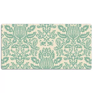 Duża podkładka na biurko Zielony Adamaszek 120x60cm, Dywanomat - Podkładki na biurko - miniaturka - grafika 1
