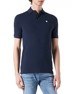 Koszulki męskie - G-STAR RAW Męska koszulka polo Dunda ss Shirt biała (Sartho Blue 5864-6067), XXS - miniaturka - grafika 1