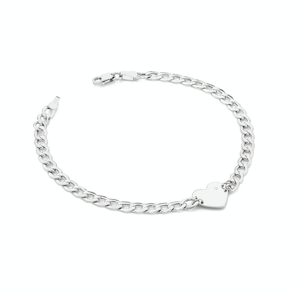 Bransoletka z diamentami białe złoto pr. 585