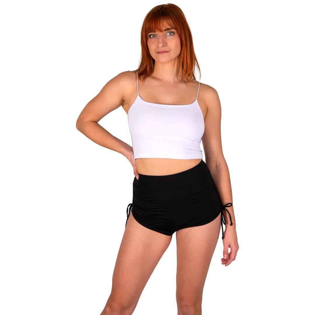 Spodenki kąpielowe damskie czarne szybkoschnące plażowe Captain Mike 38