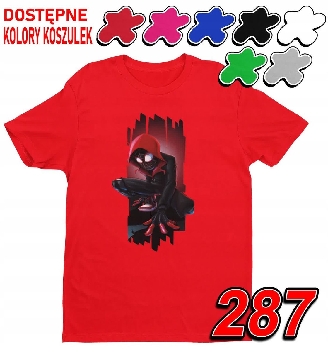 Dziecięca Koszulka Z Nadrukiem Avengers Spiderman Morales- L 146-152