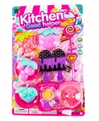 Zabawy w naśladowanie dorosłych - Akcesoria kuchenne owoce jedzenie zestaw kucharza - miniaturka - grafika 1