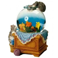 Ozdoby bożonarodzeniowe - Mmm, Kula Śnieżna-Pozytywka, Ruchome Wnętrze - Akwarium I Kot - miniaturka - grafika 1