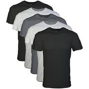 Koszulki męskie - GILDAN Podkoszulka męska (5 sztuk), Różne czarny/szary (5 sztuk), S - miniaturka - grafika 1