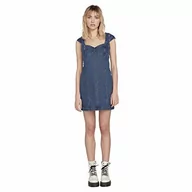 Sukienki - Volcom Damska sukienka w Not Sweet niebieski Indigo Ridge Wash S B1341905 - miniaturka - grafika 1