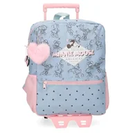 Plecaki szkolne i tornistry - Joumma Disney Minnie American Darling Plecak szkolny z wózkiem Niebieski 25x33x12 cms Poliester 13,68L, niebieski, plecak szkolny na kółkach - miniaturka - grafika 1