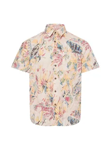 GUESS Męska koszula casual Mężczyźni Regular Fit Sztuczne włókno beżowy|wielokolorowy wzorzysty, S - Koszule męskie GUESS Męska koszula casual Mężczyźni Regular Fit Sztuczne włókno beżowy|wielokolorowy wzorzysty, S - Koszule męskie - miniaturka - grafika 1