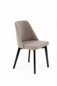 Krzesła - Flavio 1 krzesło tapicerowane beżowe nogi czarne - miniaturka - grafika 1