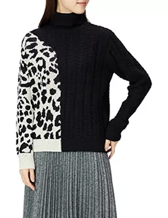 Swetry damskie - Desigual JERS_Solange sweter damski, czarny, XL - grafika 1