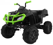 Samochody i pojazdy dla dzieci - Quad XL ATV 2,4GHz na akumulator dla dzieci Czarno-Zielony + Pilot + Napęd 4x4 + Bagażnik + Wolny Start + EVA + Audio LED - miniaturka - grafika 1