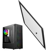 Akcesoria do komputerów stacjonarnych - Lewy panel boczny do obudowy Gembird FORNAX 400x szkło - miniaturka - grafika 1