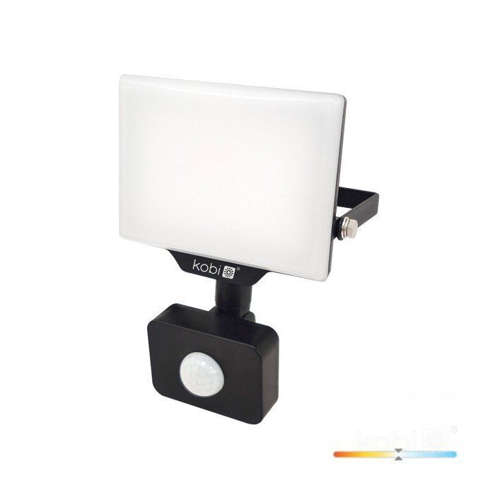 Halogen Lampa Naświetlacz LED DELYO MHNC 20W 1600lm 4000K Neutralna Barwa IP54 Czujnik Ruchu PIR KOBI