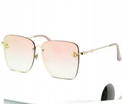 Okulary sportowe - DAMSKIE Okulary Przeciwsłoneczne LUSTRA kwadratowe - miniaturka - grafika 1