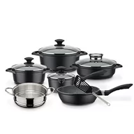 Zestawy garnków i patelni - Gsw Gourmet Granit Zestaw Garnków I Patelni Aluminium Szkło - miniaturka - grafika 1