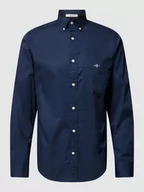 Koszule męskie - Koszula casualowa o kroju regular fit z kieszenią na piersi model ‘POPLIN’ - miniaturka - grafika 1