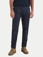 Spodnie męskie - Marc O'Polo Spodnie materiałowe 522 0831 10144 Granatowy Slim Fit - miniaturka - grafika 1