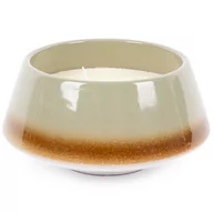 Świece - Świeca zapachowa Świeża bawełna, ceramika zielony, 15 x 7,5 cm - miniaturka - grafika 1