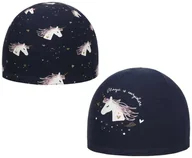 Czapki dla dzieci - Czapka Dwustronna Sweet Unicorns Kids by maximo, ciemnoniebieski, 49-51 cm - miniaturka - grafika 1