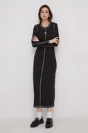 Sukienki - Tommy Hilfiger sukienka kolor czarny maxi prosta - miniaturka - grafika 1