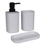 Akcesoria łazienkowe - Zestaw łazienkowy MITO 3 elementowy biały - miniaturka - grafika 1