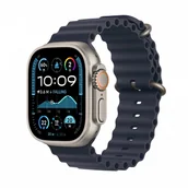 Smartwatch - Apple Watch Ultra 2 GPS + Cellular 49mm Tytan naturalny pasek Granatowy - miniaturka - grafika 1