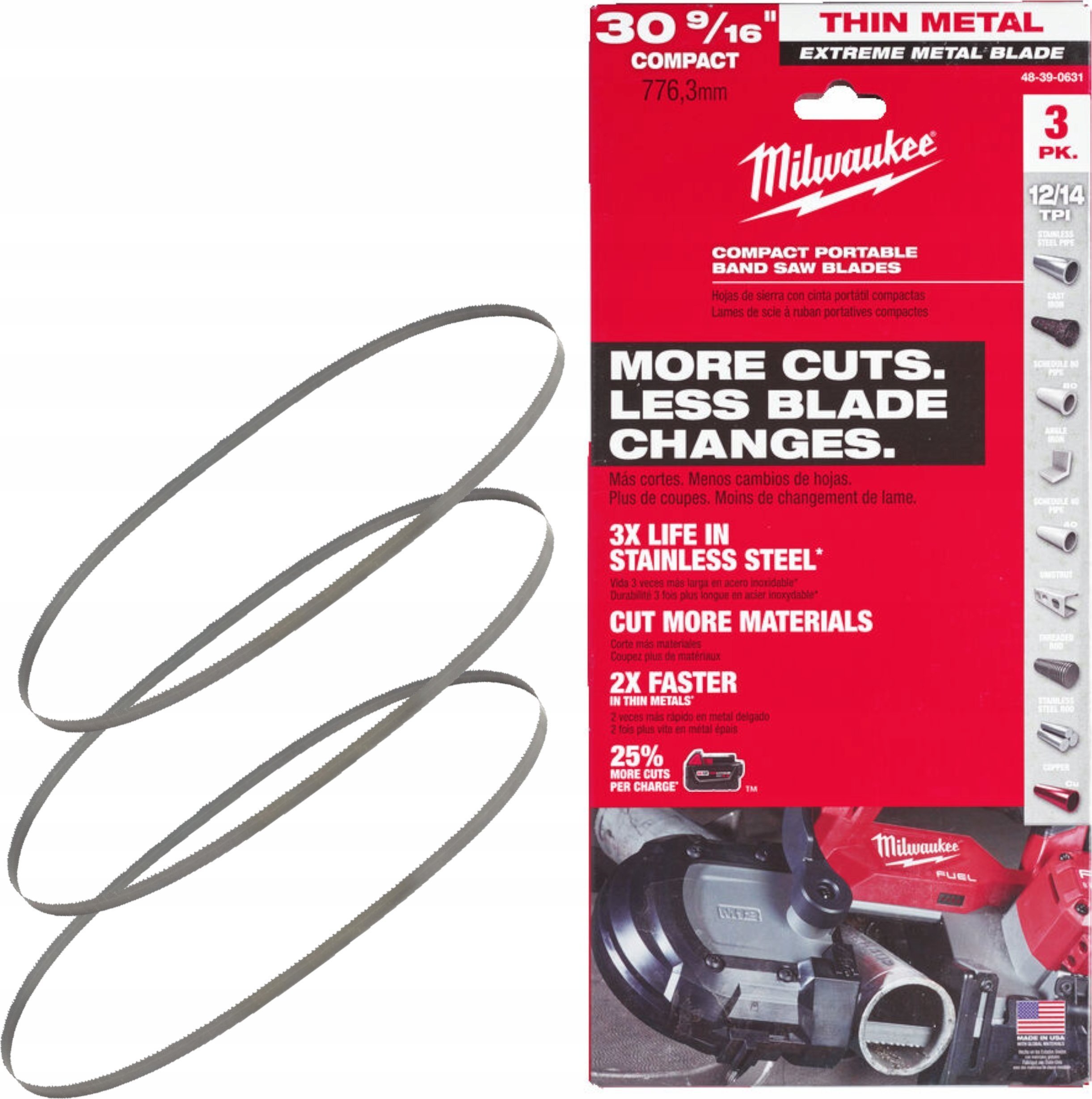 Milwaukee PREMIUM BLADE FOR BANDSAW J 776.29x12/14 - 3 pcs.