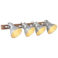 Lampy sufitowe - VidaXL Industrialna lampa ścienna, srebrna, 90x25 cm, E27 320501  VidaXL - miniaturka - grafika 1