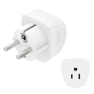 Hama adapter podróżny Basic gniazdo USA - wtyk EU - Złącza, przejściówki, adaptery - miniaturka - grafika 1